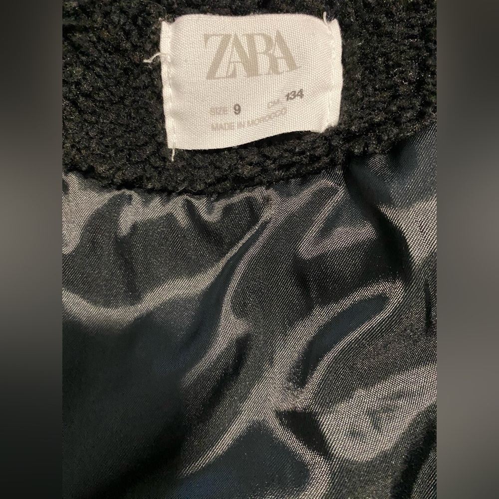 Zara Hooded Fleece Zip Front Jacket SIZE 9 girls - Picture 2 of 8